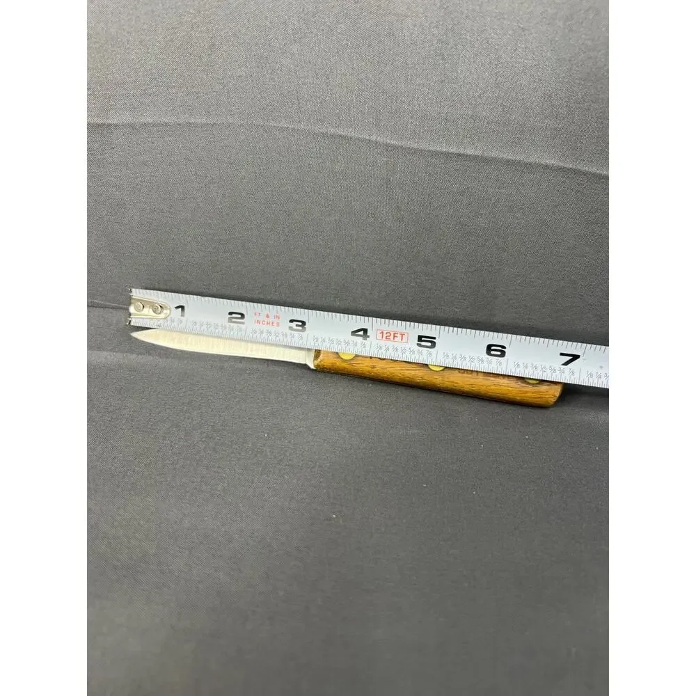 Chicago Cutlery 100s Pairing Knife 3” Blade Stainless Steel Wood Handle